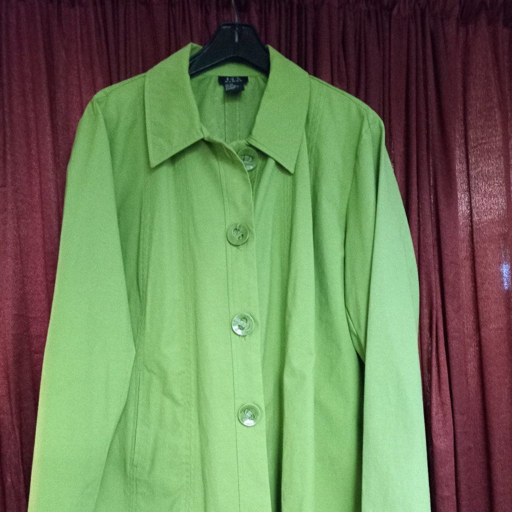 RQT Women Green Button Lightweight 3X Jacket 